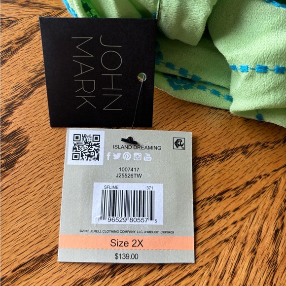 John Mark Multicolored Patchwork Top - Picture 6 of 8